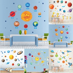 Kids Room Wall Stickers Glow In The Dark Planet Solar System Sun Earth Glowing Planets Ceiling Nursery Bedroom Wallpaper For Boys And Girls Decor Wall
