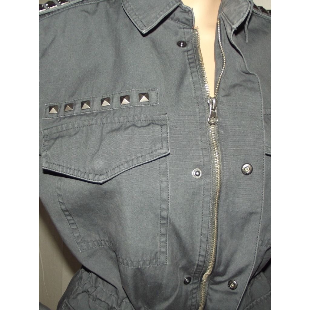 Mudd Utility Jacket Size Medium Stud Embellished … - image 3