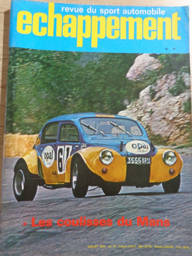 Revue Échappement N°21 - 1970 - Spécial Rallyes Automobiles - Très Bon état
