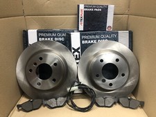 Rear Brake Discs + Pads + Sensor For BMW 3 Series E90 E91 E92 E93 2005-2013