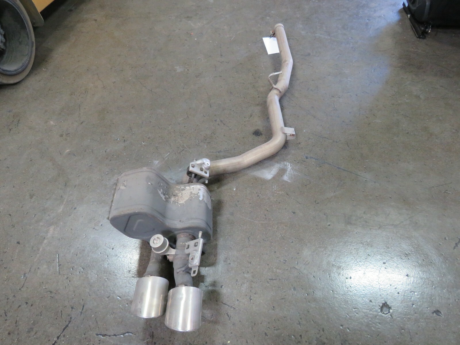 Maserati Quattroporte, LH, Left, Muffler, Used, Dented Tip, P/N 670030851