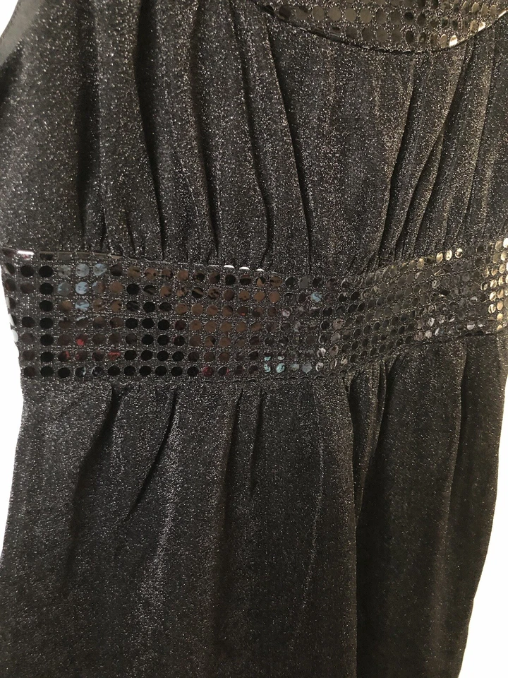 Heart Soul Ladies Small Black Sequin Sleeveless Top - Image 3 of 4