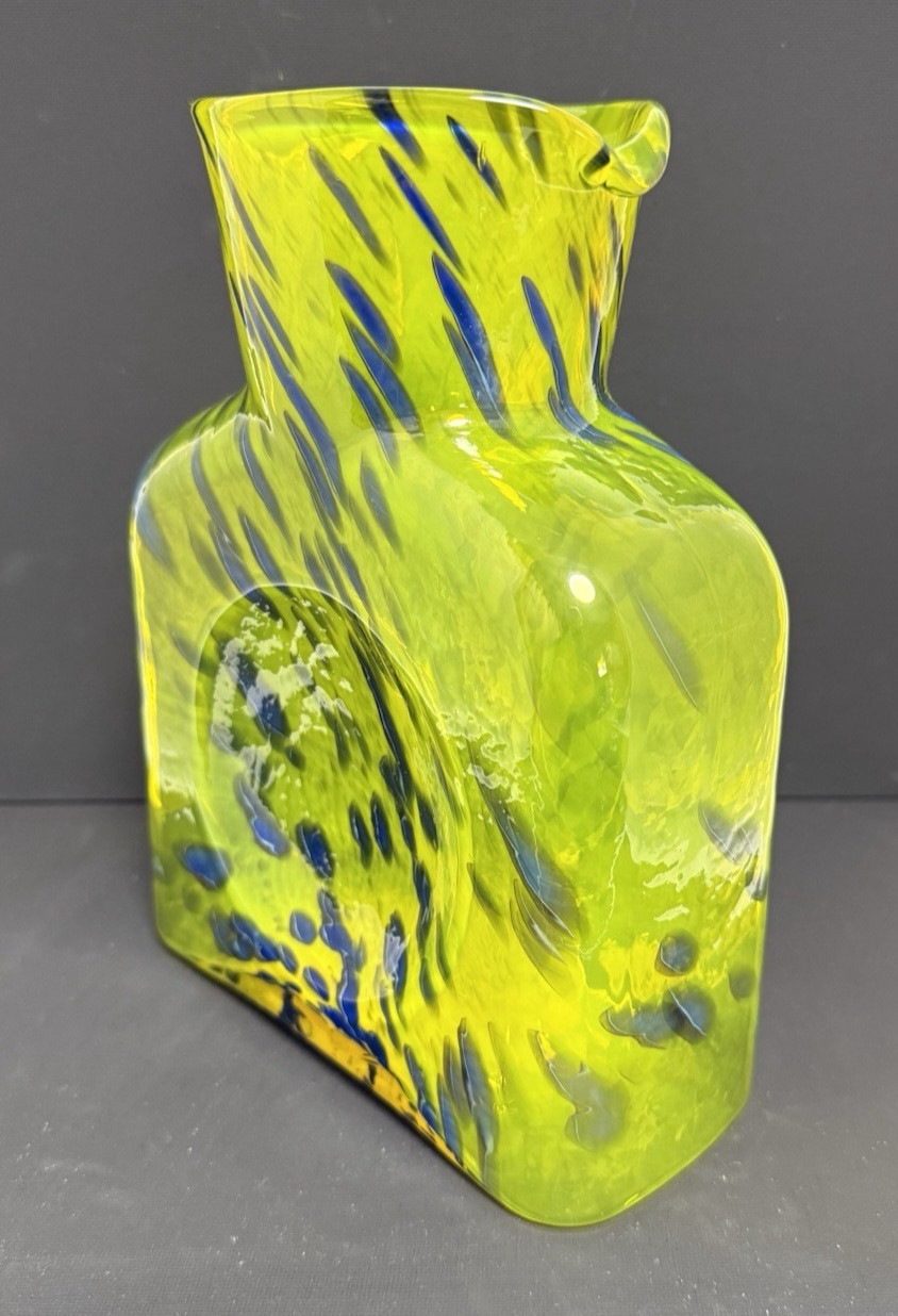 Blenko Glass Water Bottle 384 - Special Edition - Kingfisher - Citrine