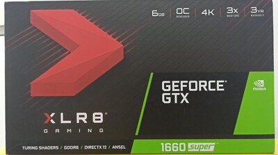 PNY XLR8 GeForce GTX 1660 SUPER 6GB GDDR6 Overclocked Edition Gaming GPU