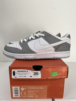 2002 Nike Dunk Low Pro B “White 3M ” - Size 9.5 - SKU 624044 112 (RARE) | eBay