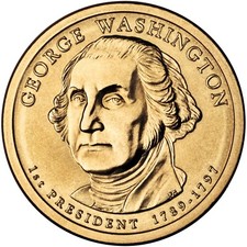 2007 P George Washington Presidential Dollar. Uncirculated From US Mint roll.