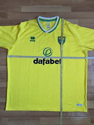 NORWICH CITY 2020 2021 HOME FOOTBALL SHIRT SOCCER JERSEY ERREA sz