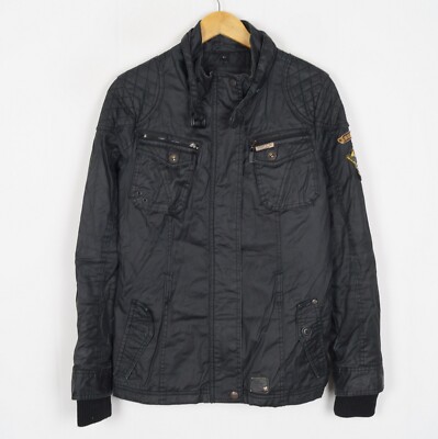 KHUJO ORCA Women's Jacket Size L Black Cotton High Neck Full