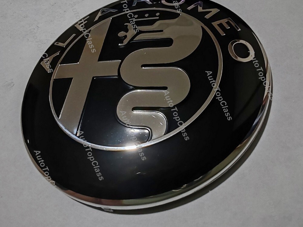 2 Stemmi Alfa Romeo Nero E Rosso 74mm - Per Cofano Anteriore E Posteriore | Compatibile Con 147, 156, 159, Mito, Brera - Foto 13