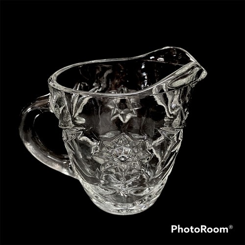 Early American Prescut Creamer Anchor Hocking Glass EAPC Star of David - 第 1/5 張圖片