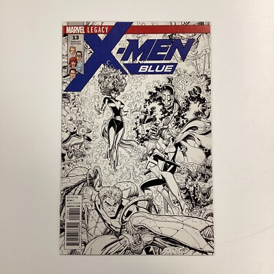X-men Blue #13 2013 NM Arthur Adams 1:50 B&W Connecting Sketch Variant