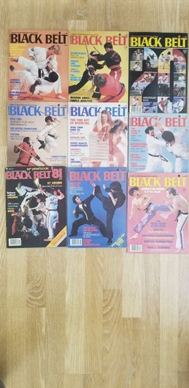 Black Belt Magazine Lot Of 9 Year 1982 Karate Kung Fu Martial Arts.