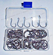 LUNKER 100 Circle Hooks Black Nickel #1/0, 2/0, 3/0, 4/0, 5/0 - 20 EACH & CASE!