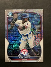 Yosy Galan Signed Card 2023 Bowman Chrome Mojo In Person Autograph (IP) Auto