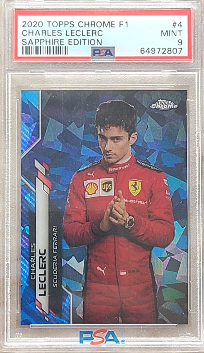 2020 Topps Chrome Formula 1 Sapphire Portrait Charles Leclerc PSA