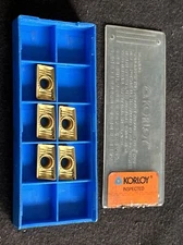 Qty. 5, Korloy APXT1604PDR-MM, NCM325 Carbide Milling Inserts. Steel, Stainless