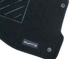 Tappetini Auto ASC Per FIAT Punto EVO/EASY (2012-2019) - Set 4 Pezzi In Moquette, Battitacco Rosso, Antiscivolo, Italiani - 4