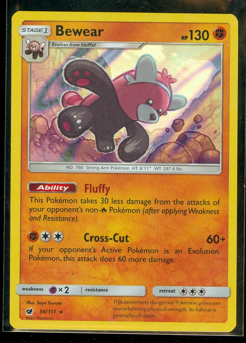 Pokemon BEWEAR 56/111 - Crimson Invasion RARE HOLO - MINT