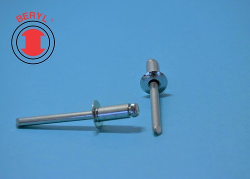 Steel/Steel Blind Pop Rivet - 3/16"X0.710", Grip Range: 0.376"~0.500" - 50pcs - 第 1/1 張圖片