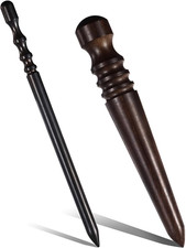 2 Pcs Leather Edge Burnish Kit Professional Ebony Wood Leather Burnisher Tool Le