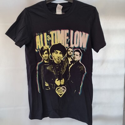 All Time Low Band Photo T Shirt - Black  - Size Small