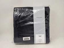 CB2 Velvet Curtain Panel Midnight Blue 48x108 in. 100% Cotton 122x274cm