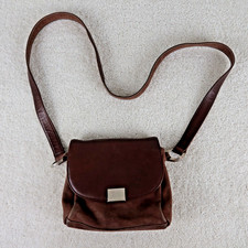 Goldpfeil Handtasche Damen Caracciola Vtg Leder Handmade Germany Braun