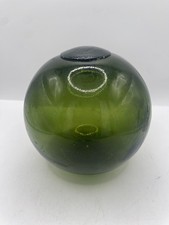Antique English Green Glass Fishing Net Float c1880–1900 Maritime Decor
