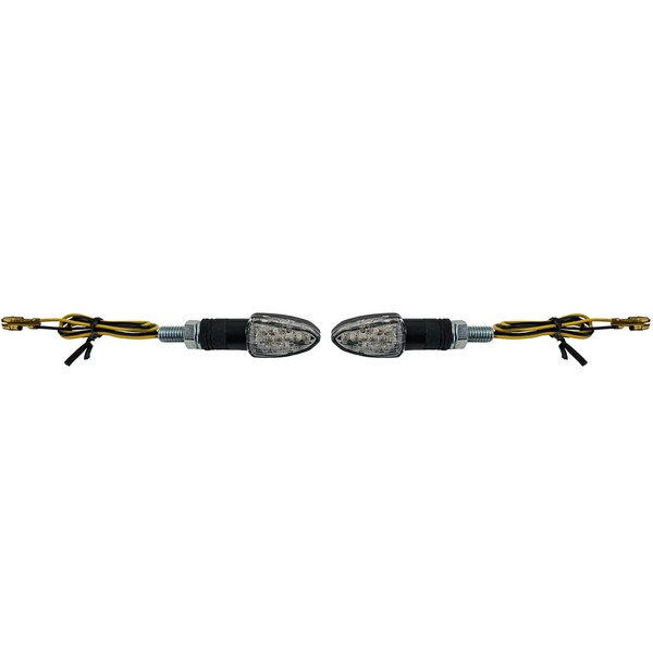 Motorrad LED Mini Blinker Lizzard Schwarz Klarglas Miniblinker Mit E-PrüFzeichen-image