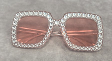 Pink Stylish Fun Glasses Rhinestones