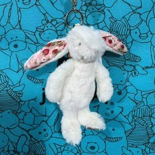 Jellycat Blossom Cream Bunny Berry Bag Charm Keyring Keycharm Tags& Dust bag