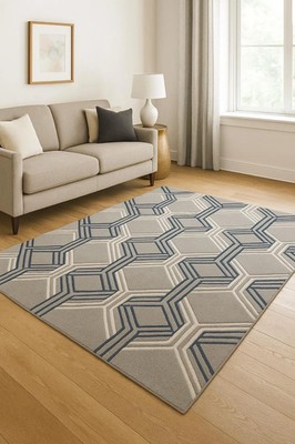 Handmade Rugs Hand Tufted grey rug For Livingroom Bedroom Hall Office