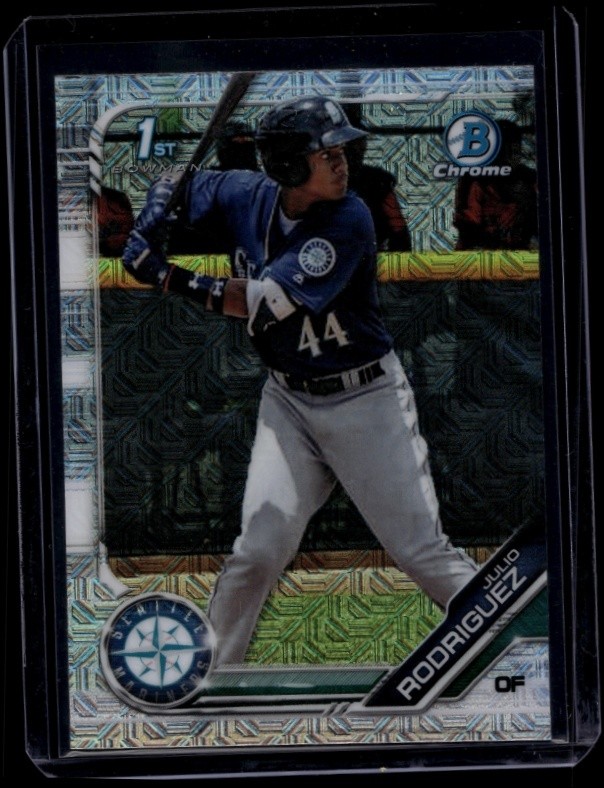 2019 Bowman Baseball Julio Rodriguez #BCP-33 Chrome Mega Box Mojo Refractor