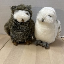 Lot of 2 Wizarding World of Harry Potter Hedwig Owl Plush 6" Stuffed Animal Toys