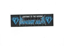 DIAMOND HEAT, LIGHTNING TO THE NATI SEW ON BLACK BORDER EMBROIDERED STRIP PATCH