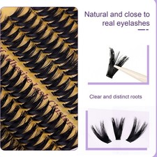 Type 10 Segmented False Eyelashes Set Individual Lash Clusters Kit Glue-Free SET