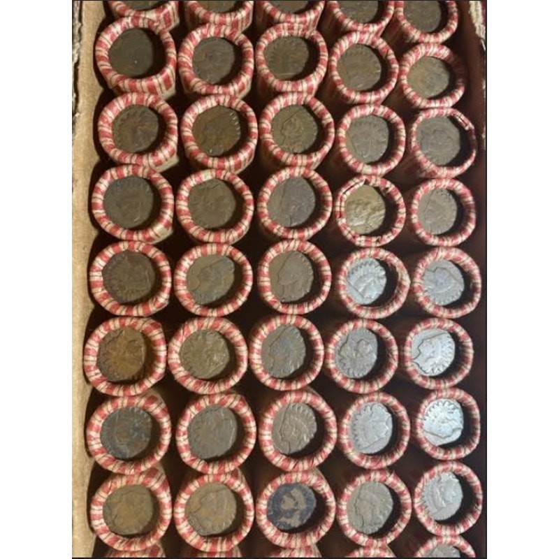 Truly Unsearched Wheat Penny Rolls w/ Indian Head Ender!!