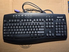 Microsoft Internet Keyboard wired PS/2 black vintage