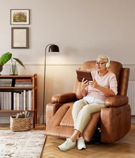 22" Power Lift Recliner Chair,Massage,Heat, Adjustable Reclining Chair,Ergonomic