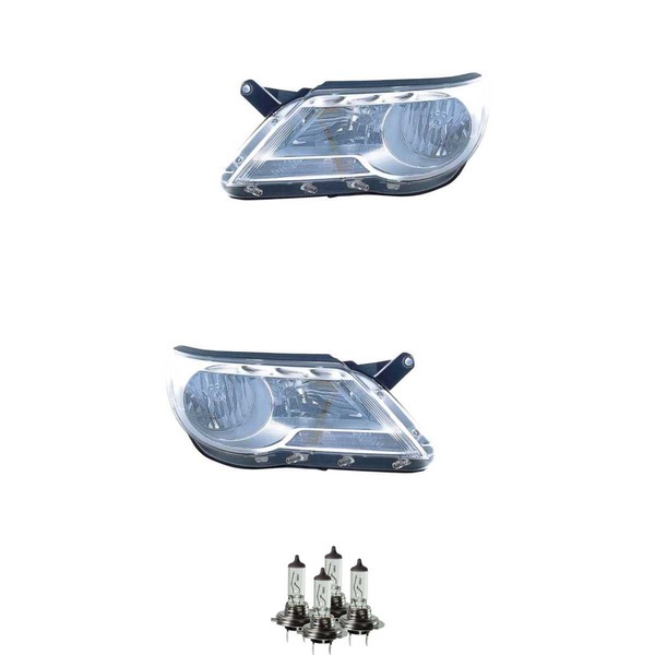 Halogen Scheinwerfer Frontscheinwerfer Set H7/ H7 FüR Vw Tiguan Inkl. Lampen-image