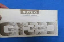 Original Suzuki GT380 Owner's Manual, 1976, # 99011-33601  Very Nice Shape