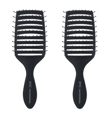 *2 PACK* Wet Brush Epic Professional Quick Dry Black Vented Brush New in Box