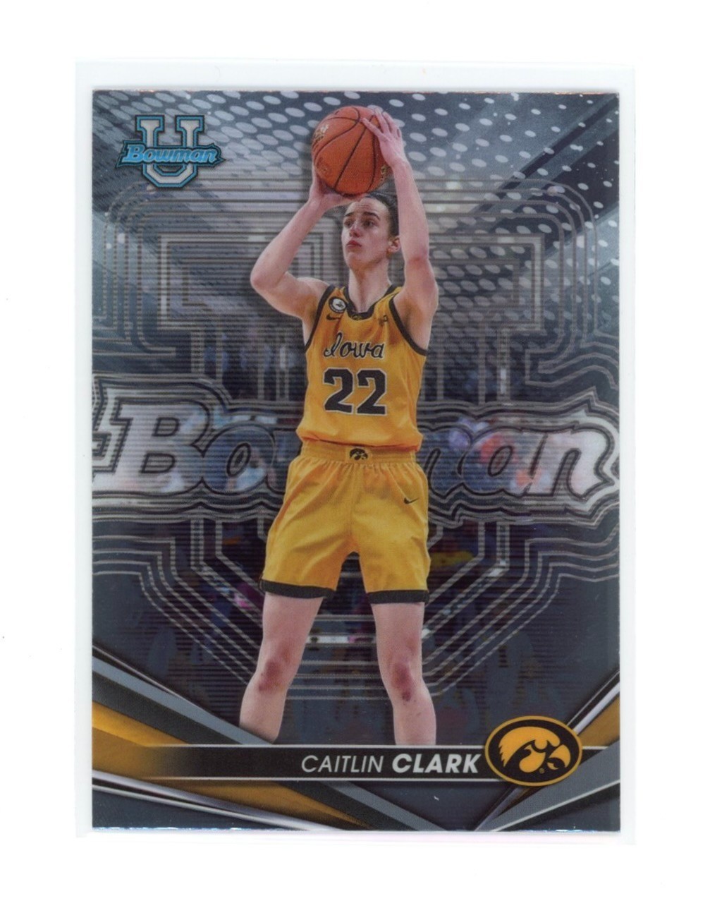 2022-23 Bowman U Best Caitlin Clark Prospect RC #50 Iowa / Indiana Fever
