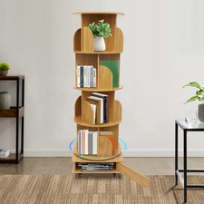 Libreria girevole 4 piani libreria rotonda in piedi 55,9" libreria