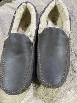 UGG ASCOT MEN SLIPPER LEATHER TAN US 14 U.S. 