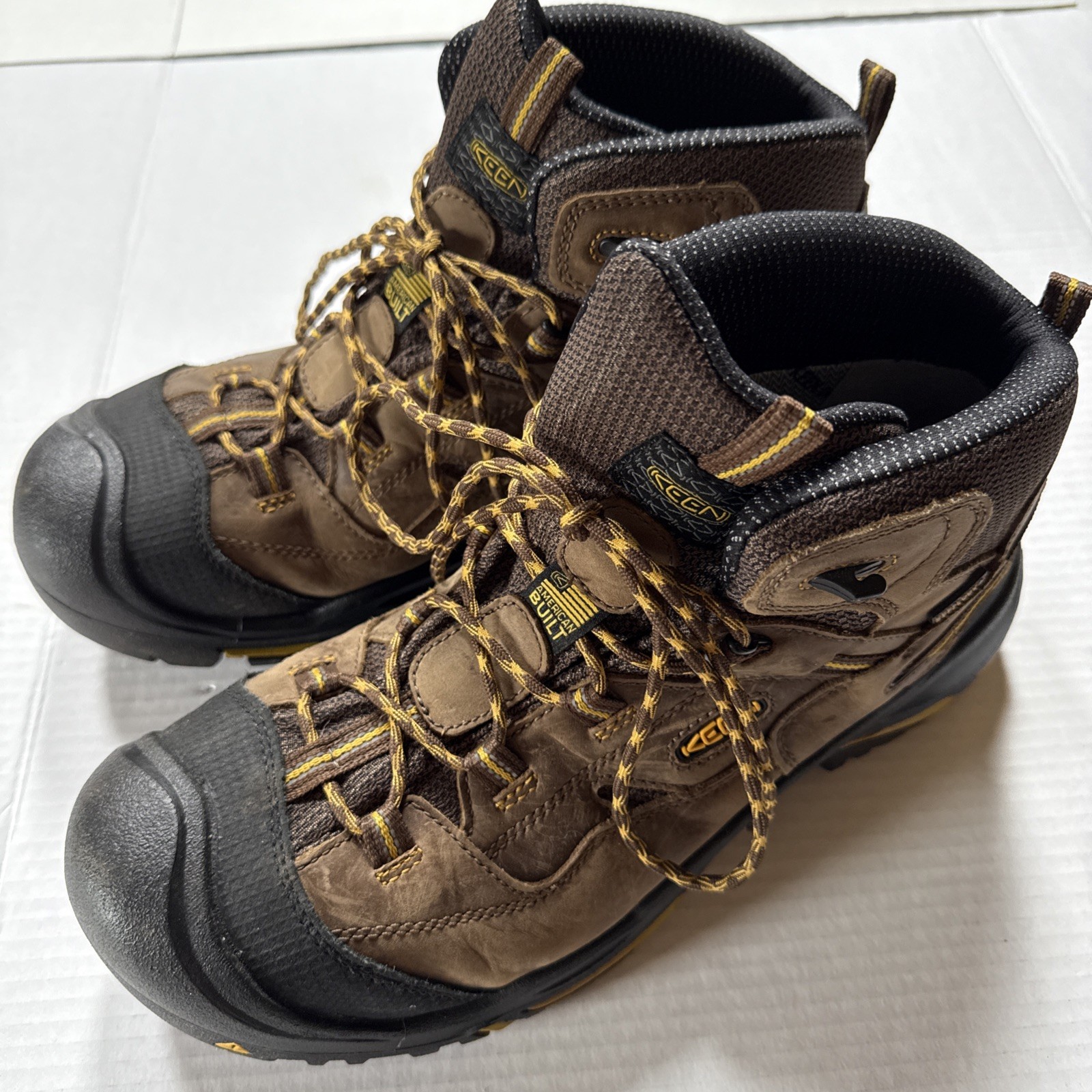 Stivali Keen Uomo 13 Braddock Mid Utility Punta di Sicurezza EH Lavoro Escursionismo Trail Made USA