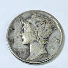 1935-D LIBERTY MERCURY 90% SILVER DIME CIRCULATED COIN #5323