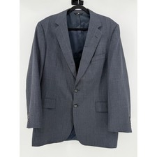 Polo University Club by Ralph Lauren Mens Gray Plaid Wool Blazer Sport Coat USA