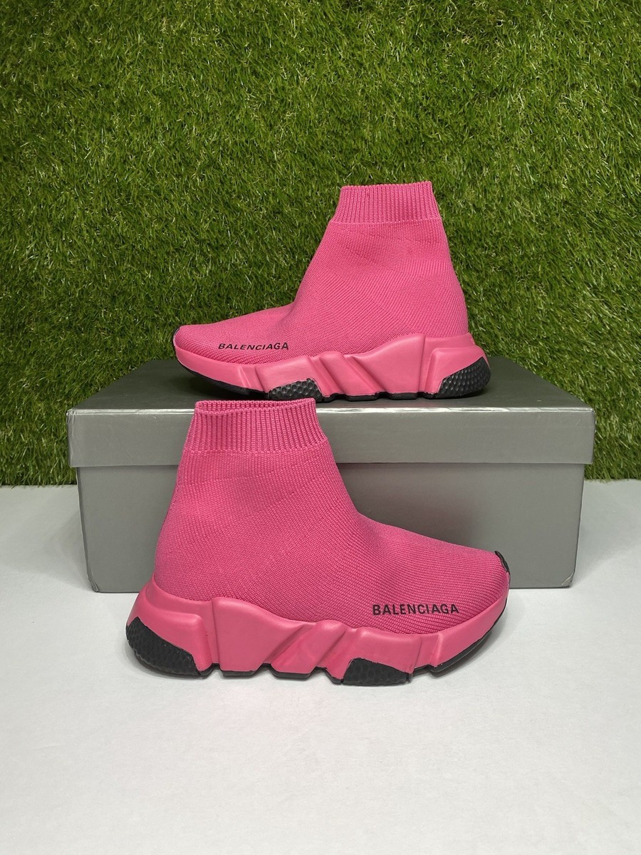 BALENCIAGA ピンク　スピードトレーナー Balenciaga Speed Trainer Pink Sneakers Size 27 EU Kids Elastic