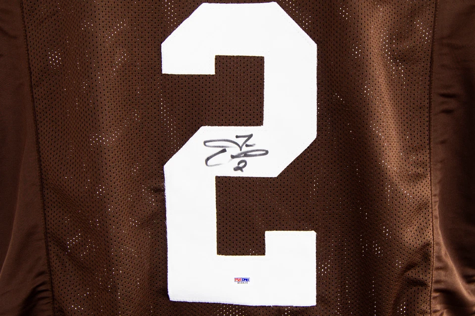 Tim Couch Autographed Custom Brown Cleveland Jersey (PSA/DNA) - Image 2 of 3